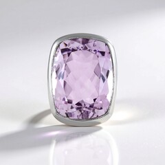 Ciondolo in argento con Ametista Rose de France (MONOSONO COLLECTION)