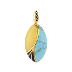 Pendentif en argent et Turquoise