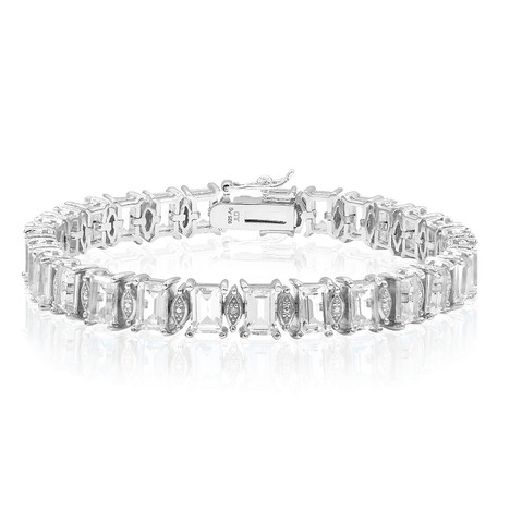 White Topaz Silver Bracelet