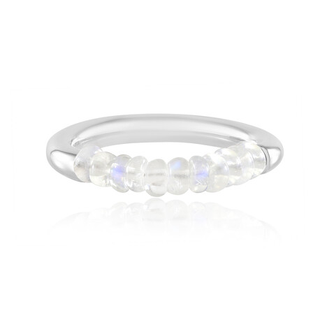 Anello in argento con Pietra di Luna Arcobaleno (MONOSONO COLLECTION)