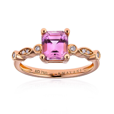 Anello in oro con Diasporo Rosa (AMAYANI)