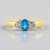 Anello in argento con Apatite Blu Neon