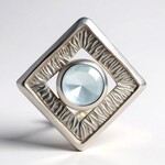 Ciondolo in argento con Topazio Blu Cielo (MONOSONO COLLECTION)