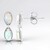 Boucles d'oreilles en argent et Opale d'Australie