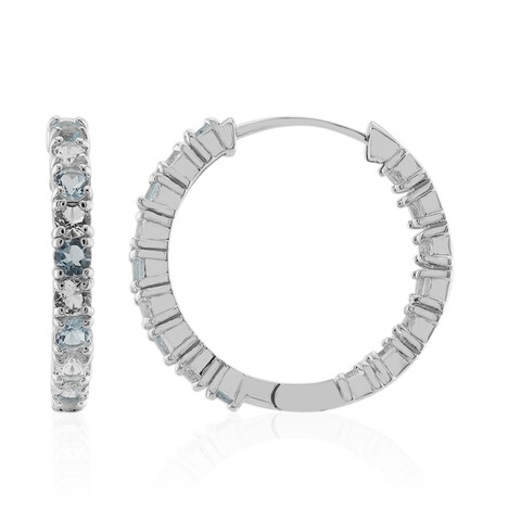 Edelstein-Silberohrringe