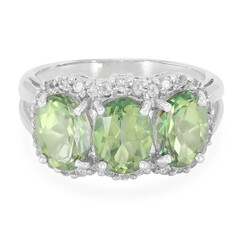 Kiwi Topaz Silver Ring