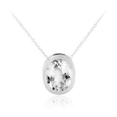 Collier en argent et Topaze blanche