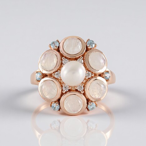 Bague en argent et Perle blanche de culture d'eau douce (KM by Juwelo)
