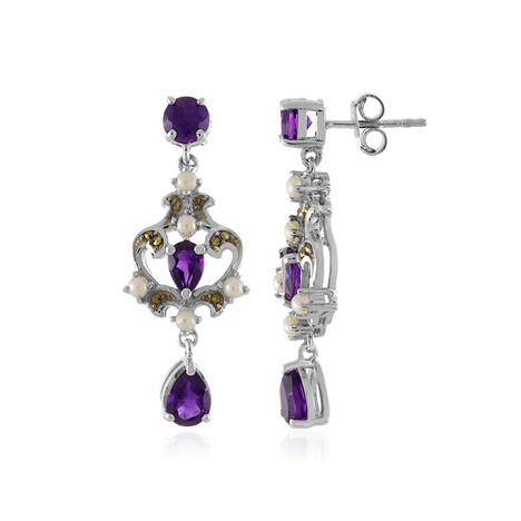 Orecchini in argento con Ametista Zambiana