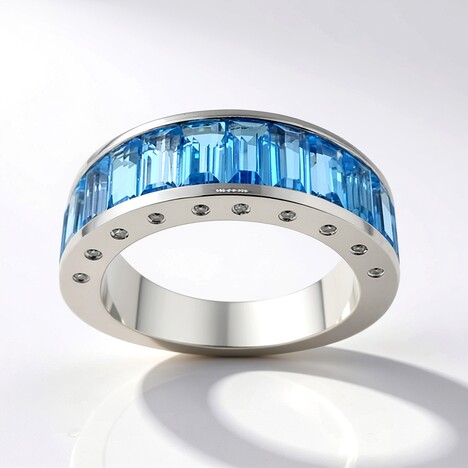 Anello in argento con Topazio Marambaia (de Melo Essence)