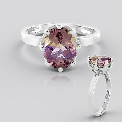 Anello in argento con Ametrina