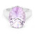 Bague en argent et Améthyste Rose de France