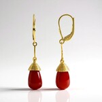 Orecchini in argento con Onice Rossa (MONOSONO COLLECTION)