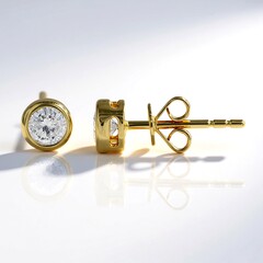Orecchini in oro con Diamante I1 (H) (CIRARI)
