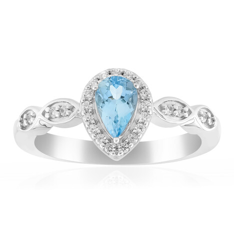 Anello in argento con Acquamarina Santa Maria