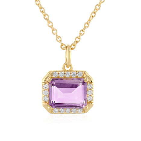 Rose de France Amethyst Silver Necklace