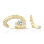 Gouden ring met een VVS2 (H) Diamant (de Melo Gold)