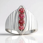 Anello in argento con Tormalina Rosa Brasiliana (Pallanova)
