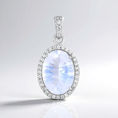 Ciondolo in argento con Quarzo Blue Moon