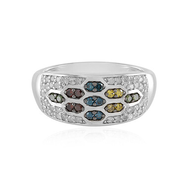 I3 Diamant-Silberring