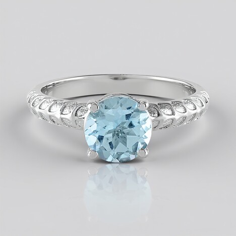 Anello in argento con Topazio Blu Cielo