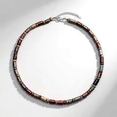 Collana in argento con Anidrite Shou Shan