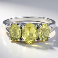 Lemon Apatite Silver Ring