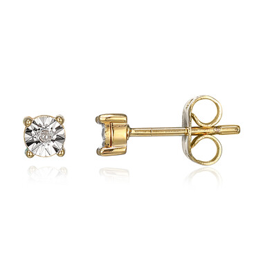 Boucles d'oreilles en laiton et Diamant I3 (I) (Juwelo Style)