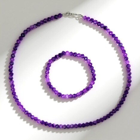 Parure in argento con Quarzo Porpora