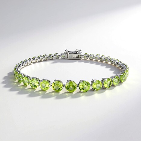 Bracciale in argento con Peridoto (Adela Silber)
