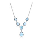 Zilveren halsketting met een larimar