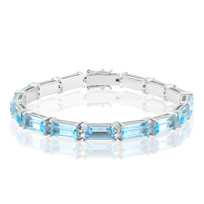 Himmelblauer Topas-Silberarmband