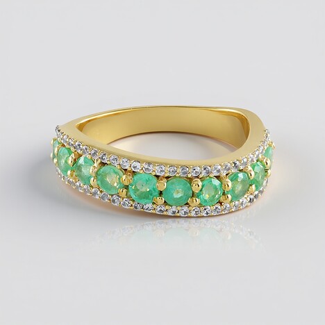 Anello in argento con Smeraldo Russo