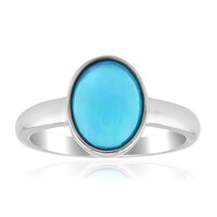 Äthiopischer Blauer Opal-Silberring