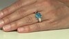 Zilveren ring met een Zwitsers-blauwe topaas (Pallanova)