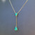 10K AAA Zambian Emerald Gold Necklace