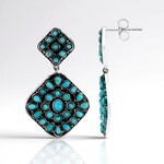 Orecchini in argento con Turchese Kingman Mohave Blu (Jones Lee)