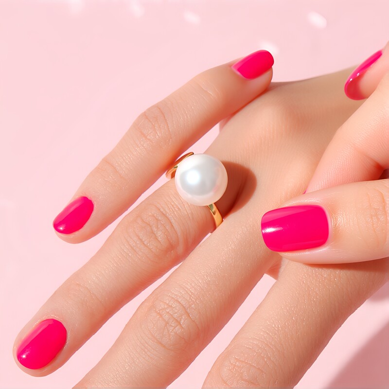 Weiße Süßwasserzuchtperlen-Silberring