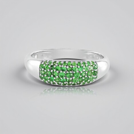Anello in argento con Tsavorite della Tanzania