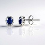 Orecchini in argento con Cianite del Nepal