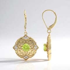Orecchini in oro con Sfene