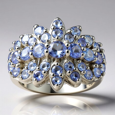 Anello in argento con Tanzanite