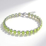 Bracciale in argento con Peridoto della Birmania