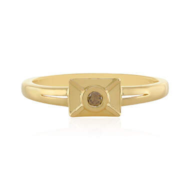 Anello in argento con Diamante Champagne I3