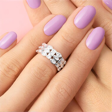 Bague en argent et Zircon
