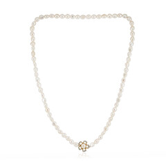 Collana in argento con Perla d'Acqua Dolce Bianca