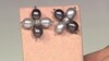 Boucles d'oreilles en argent et Perles de culture d’eau douce noires (TPC)