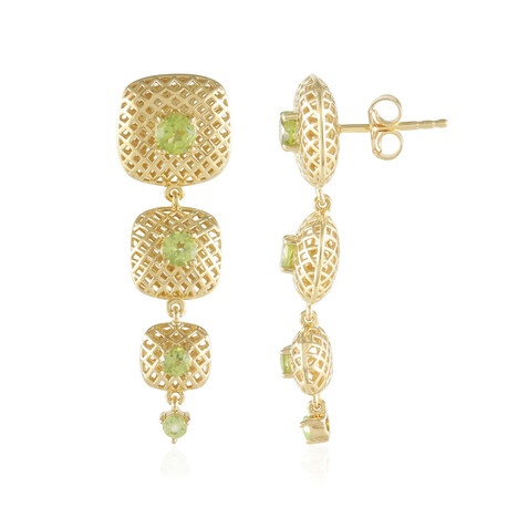 Zilveren oorbellen met peridoots (Ornaments by de Melo)