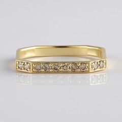 Anello in oro con Diamante Champagne I3 (de Melo Gold)