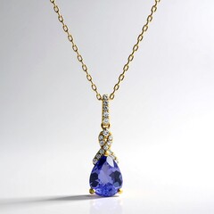 Collana in oro con Tanzanite AAA